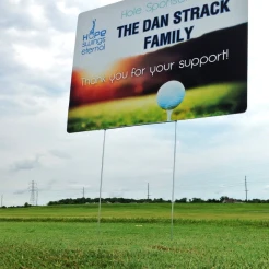 hole sponsor, golf outing, digital graphics,yard signs