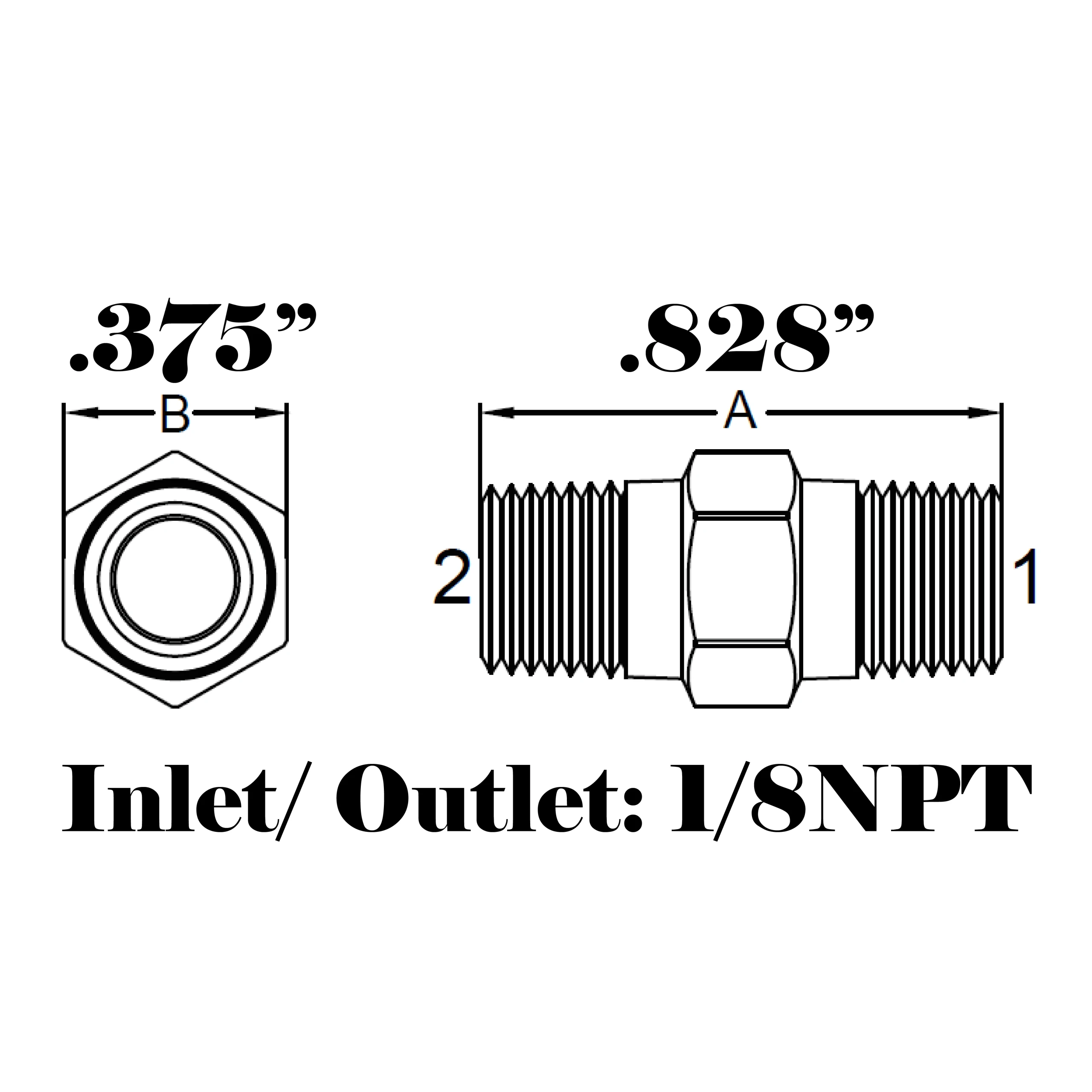 Bijur Straight Connector | A4019 - H&W