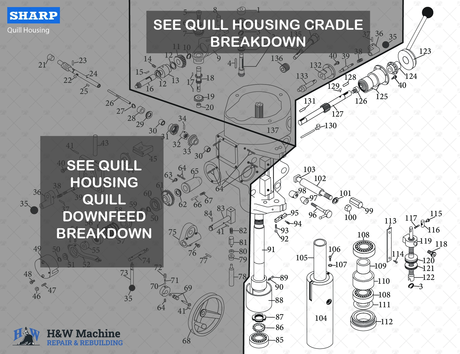 Sharp Quill Housing – Spindle