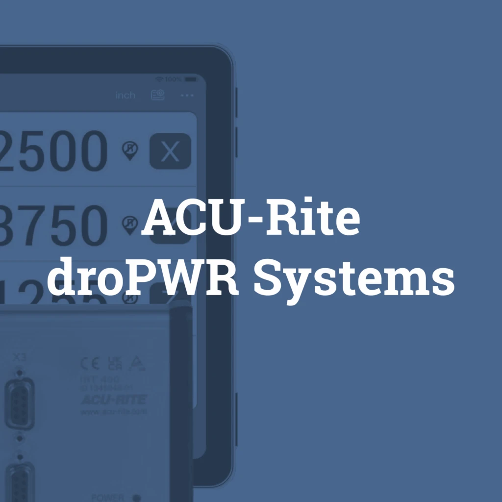 ACU-Rite droPWR screen with multiple machine readouts