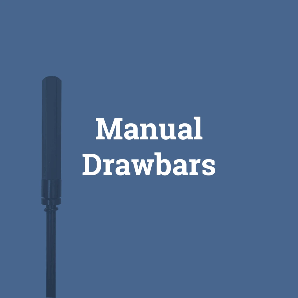 Manual drawbar for Bridgeport milling machine with overlay text "Manual Drawbar".