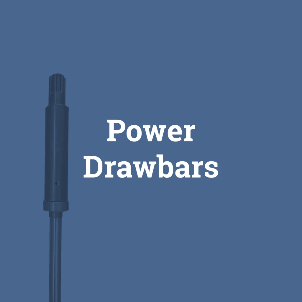 power drawbar for Bridgeport milling machine with overlay text "Power Drawbars".