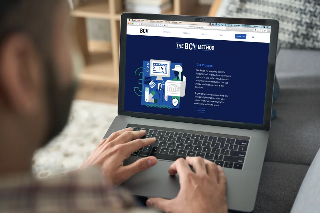 Man working on laptop