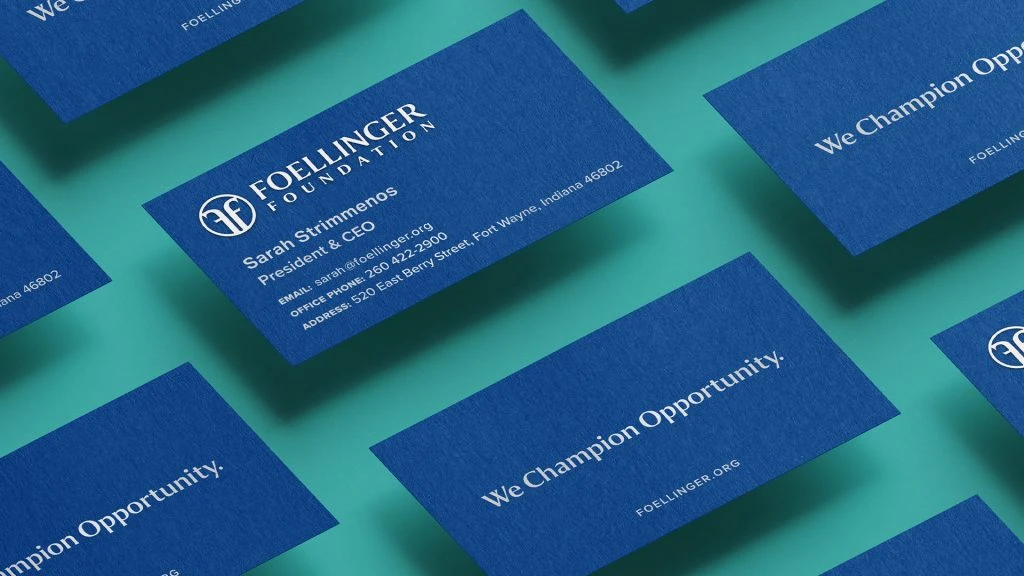 Foellinger Foundation business cards