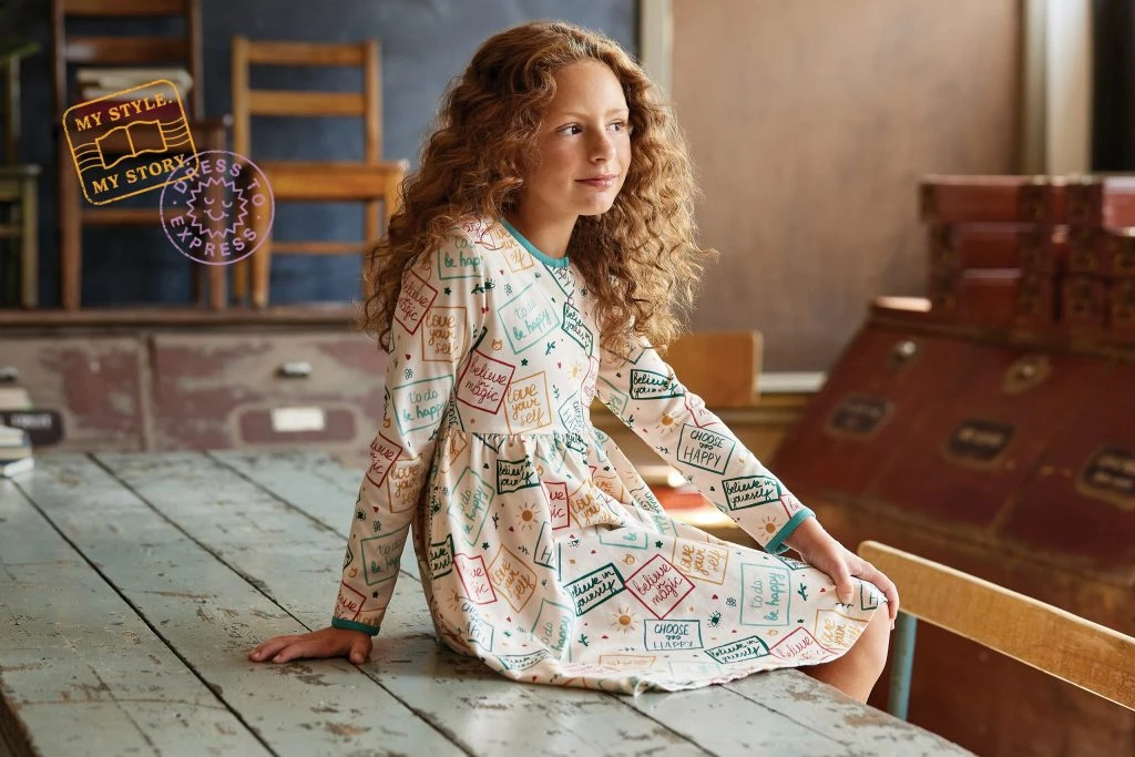 girl wearing Finding Foxtale dress