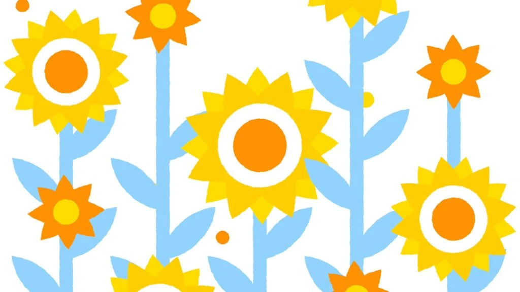 illustration of sunflowers