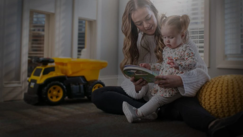 Mother playing with child