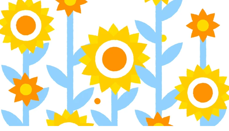 illustration of sunflowers
