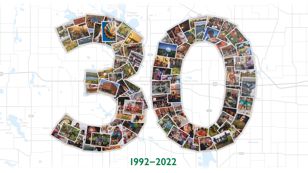 Map of Steuben County with number 30 overlay