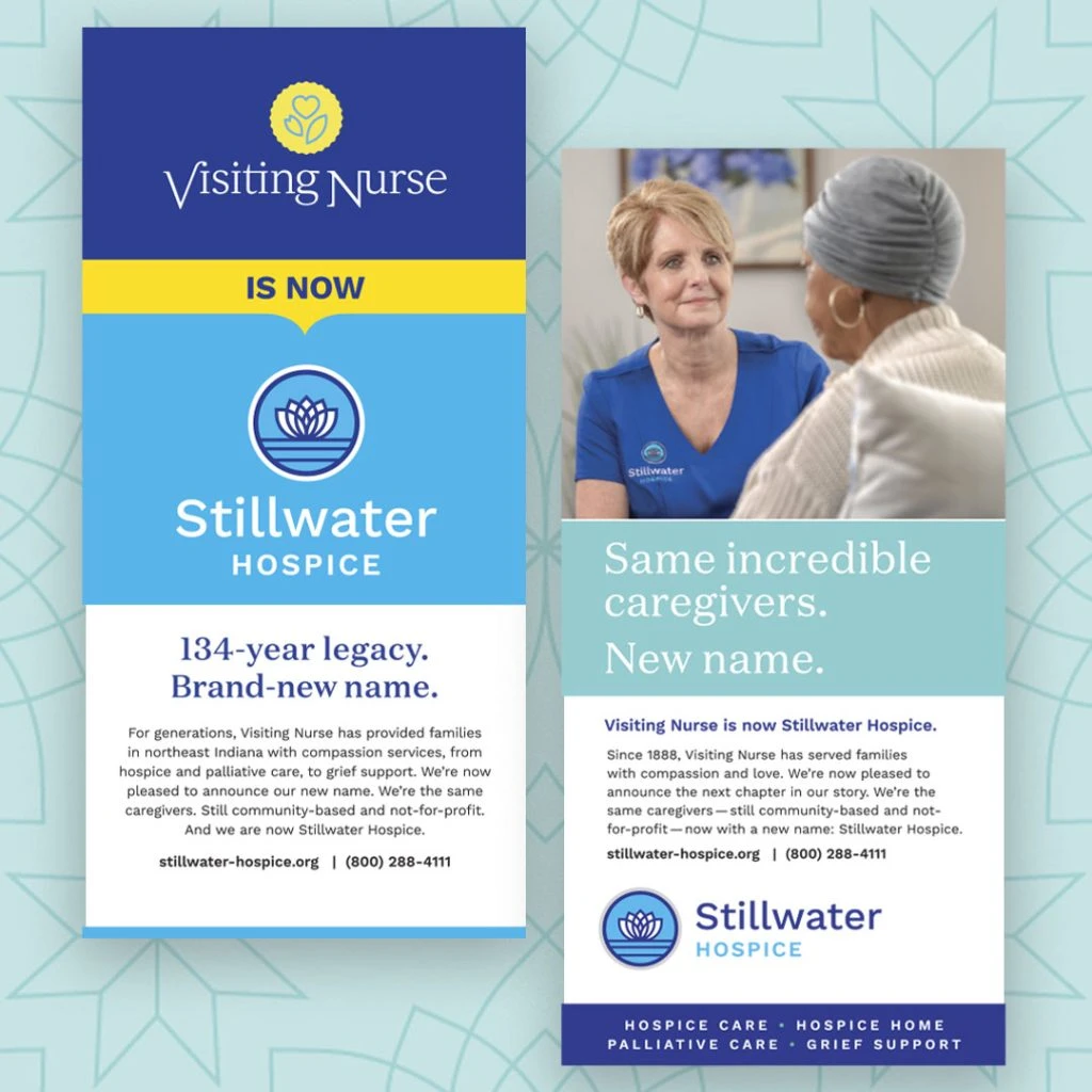 Stillwater Hospice mission cards mockup