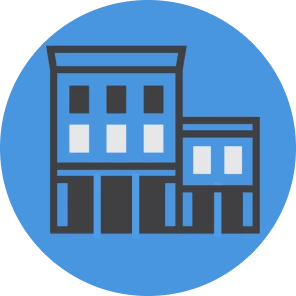 illustration of One Lucky Guitar building