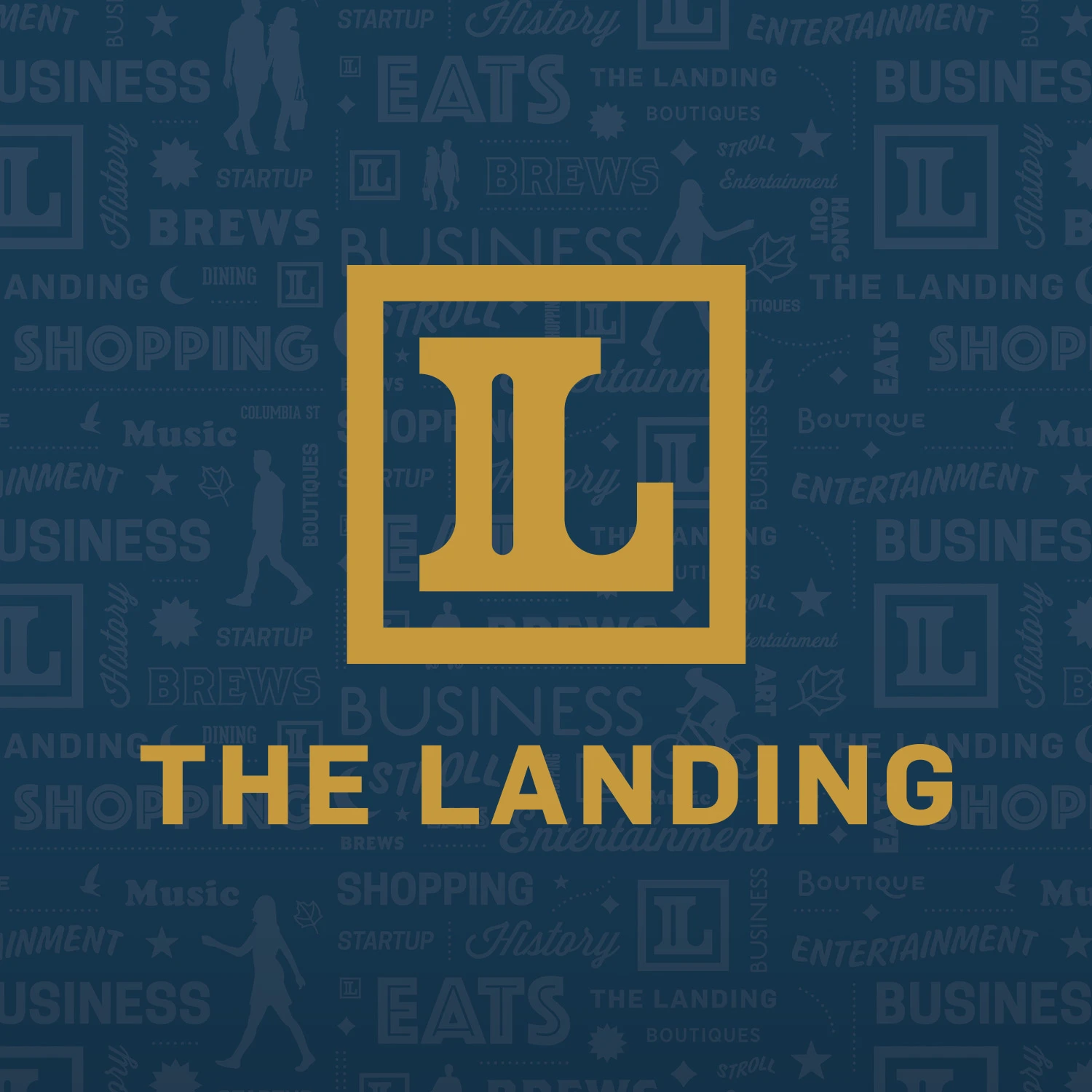 The Landing logo lockup
