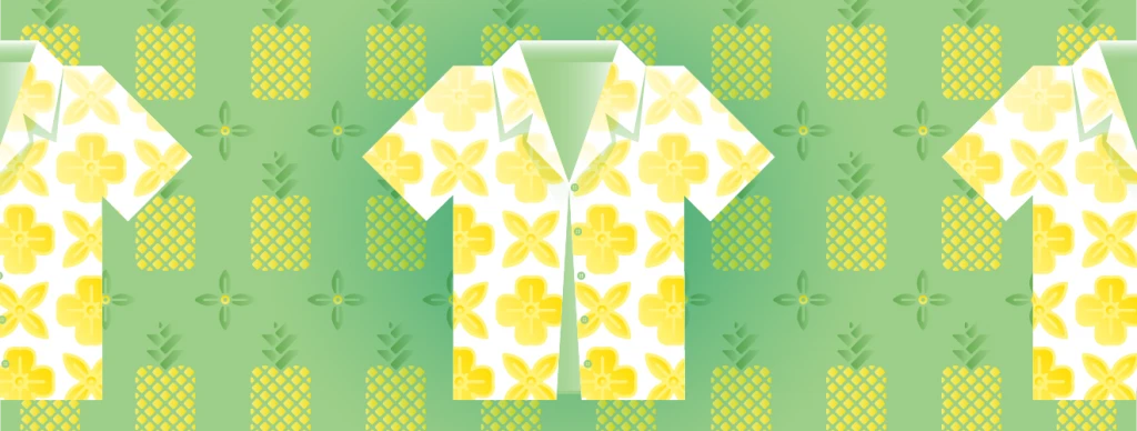 illustration of hawaiian shirt