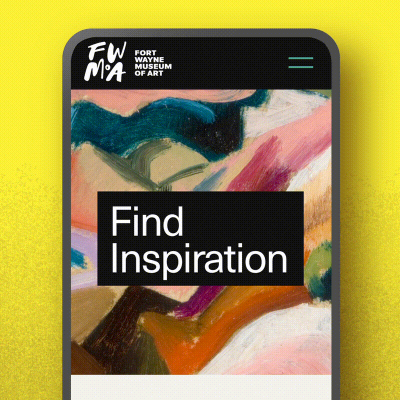 Fort Wayne Museum of Art mobile mockup