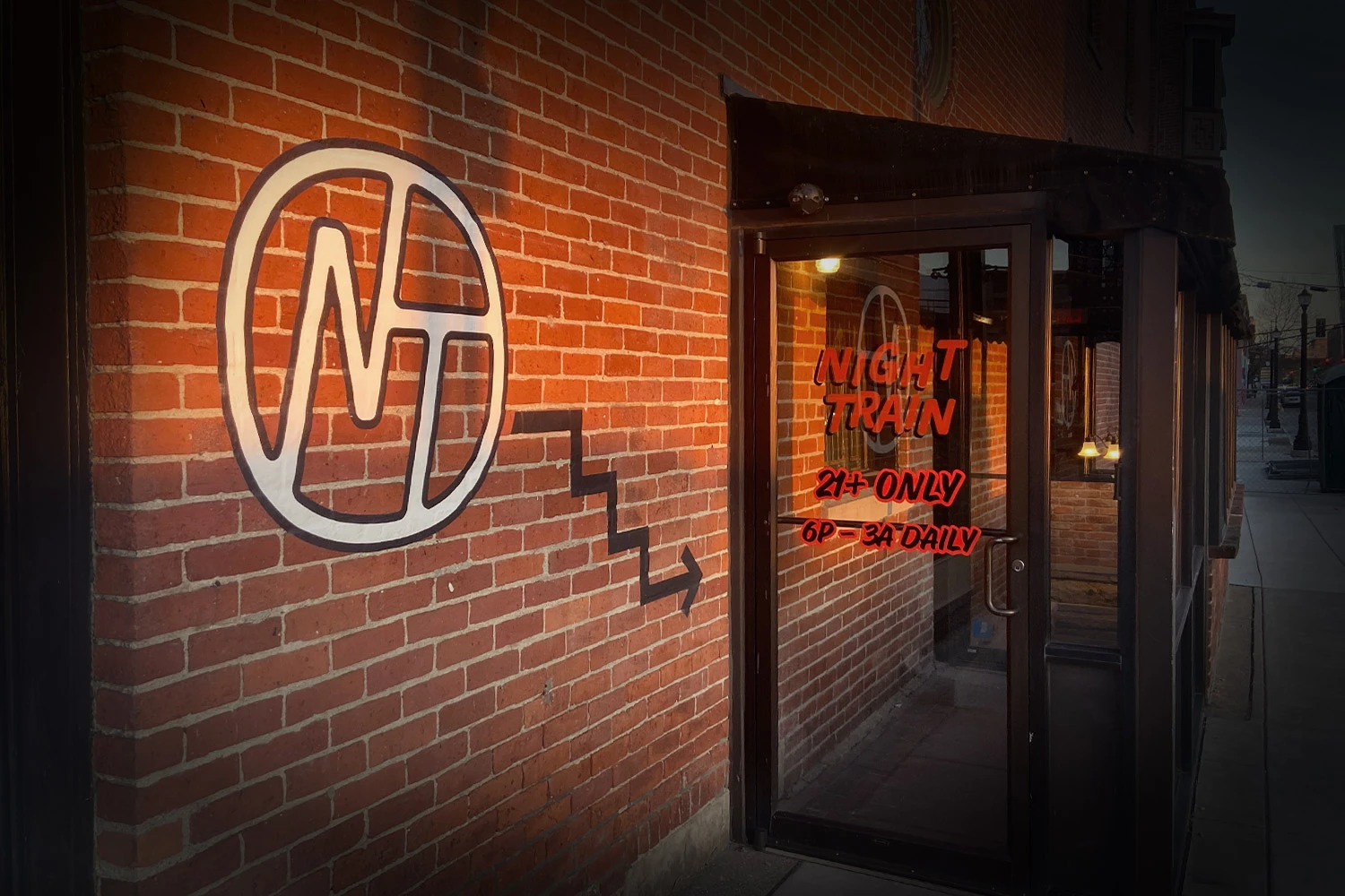 Night Train entrance to building