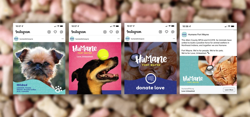 Humane Fort Wayne social media mockups