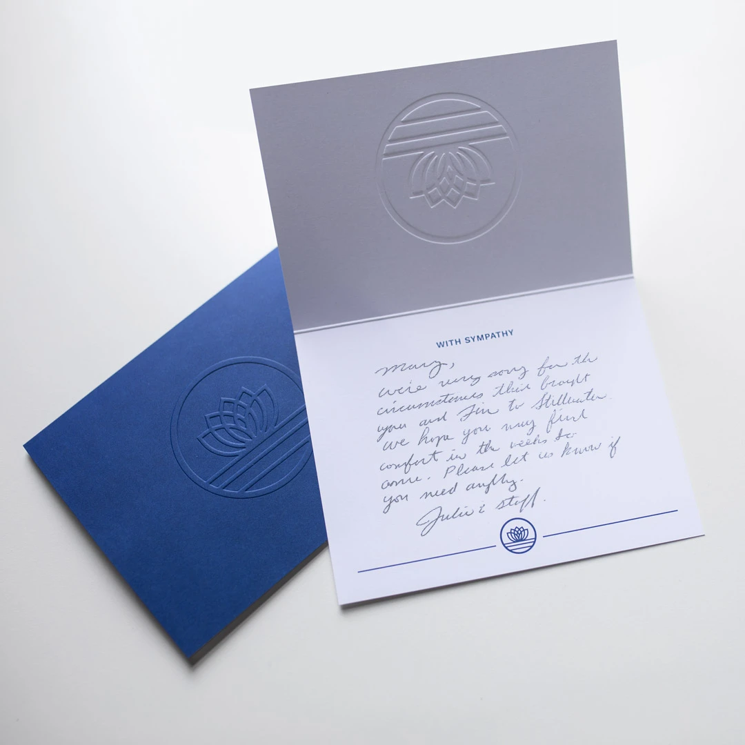 Stillwater Hospice branded stationary