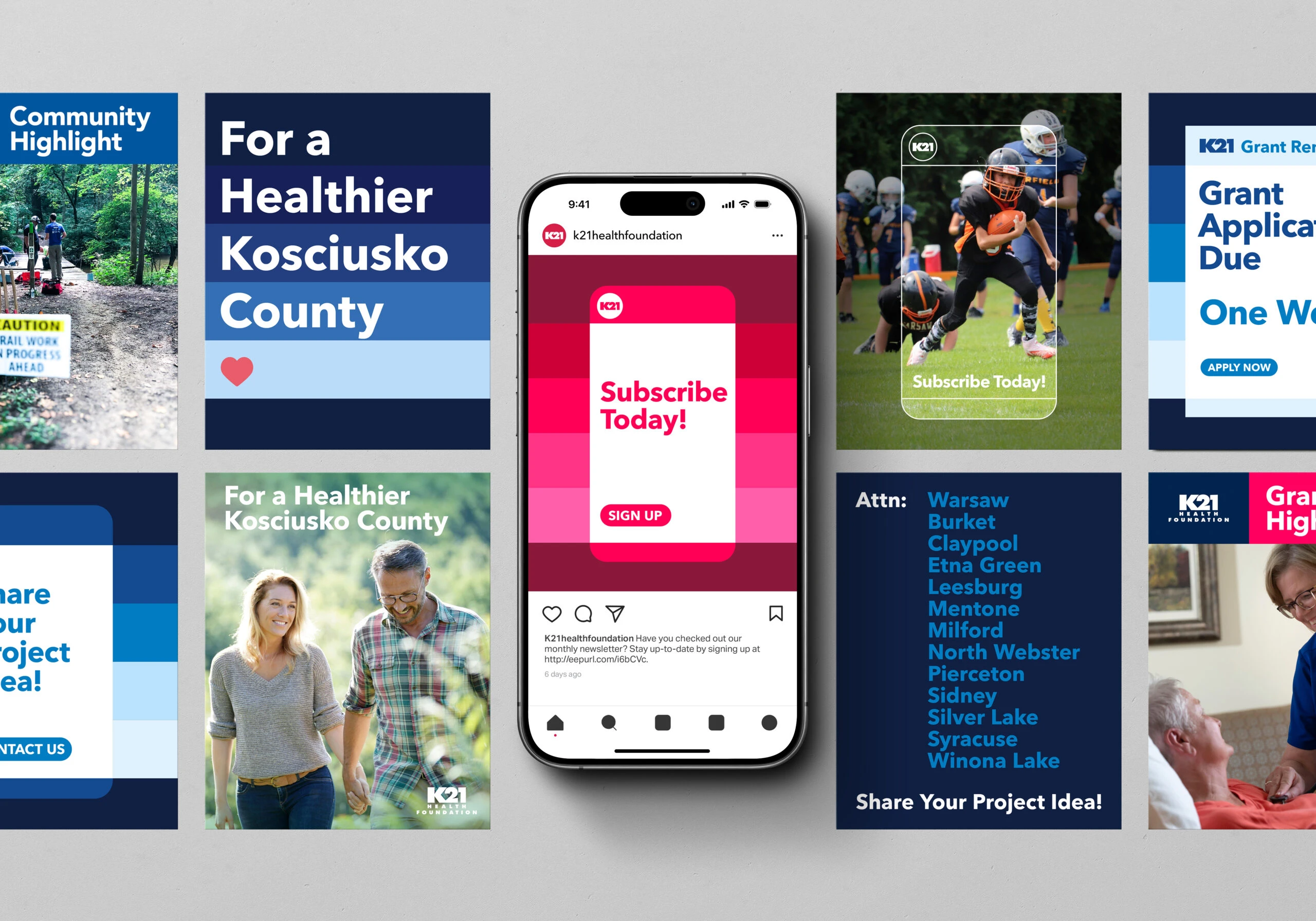 K21 Health Foundation social media images