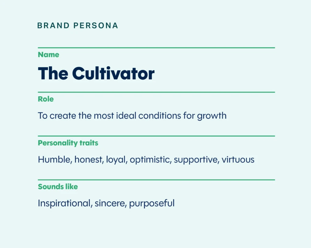 PCCF brand persona: The Cultivator