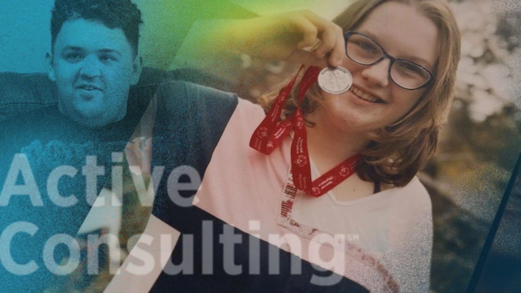 Collage of two people featured in Benchmark's Active Consulting videos