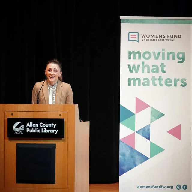Women's Fund staff presenting the findings of the 2025 updated study