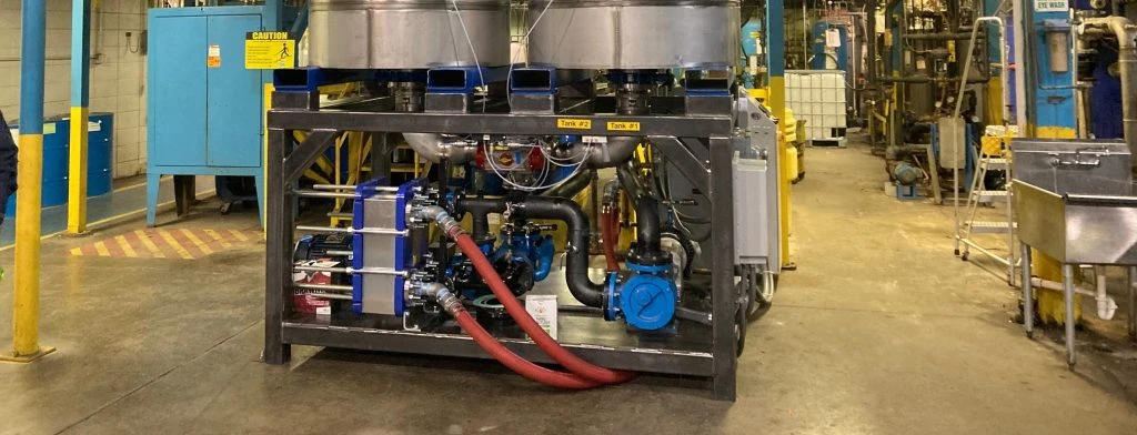 Piping tank skid