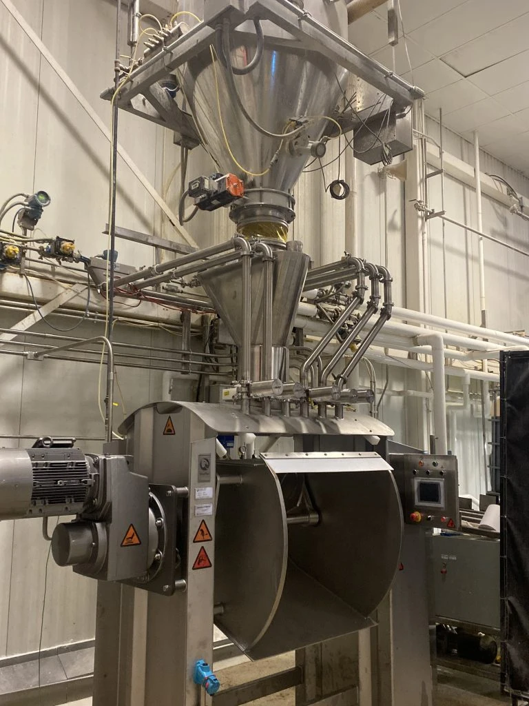 Industrial support services sanitary piping installation-stainless steel hopper