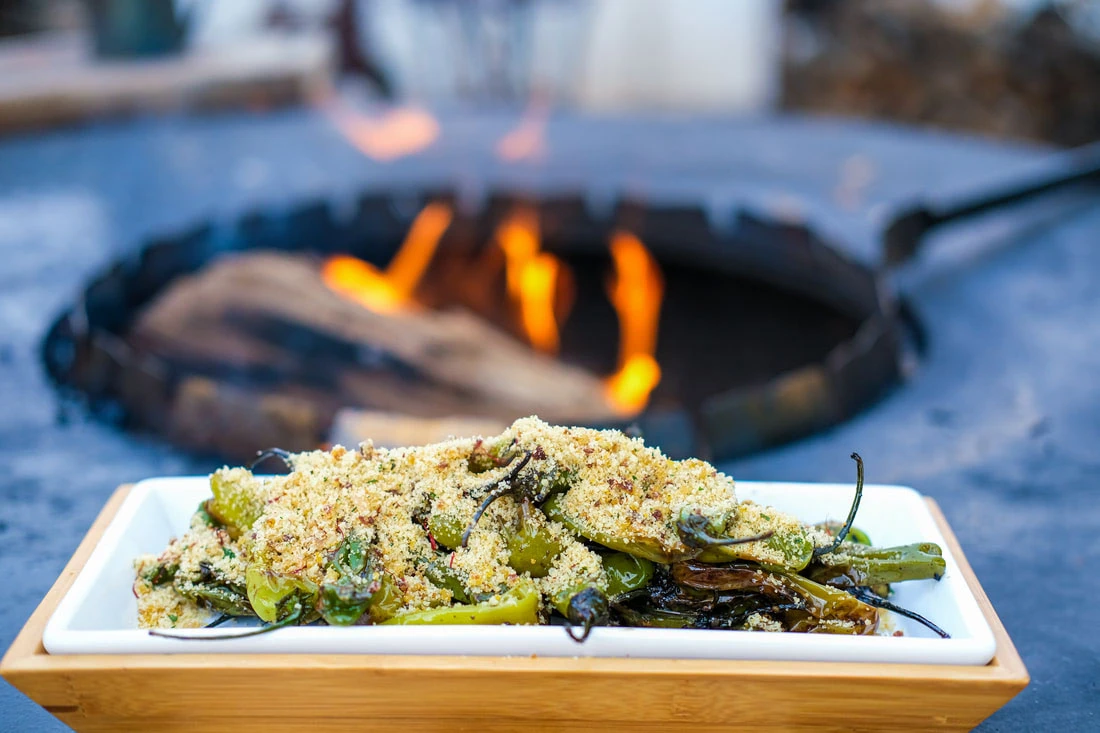 Spanish Peppers with Iberico Crumbles