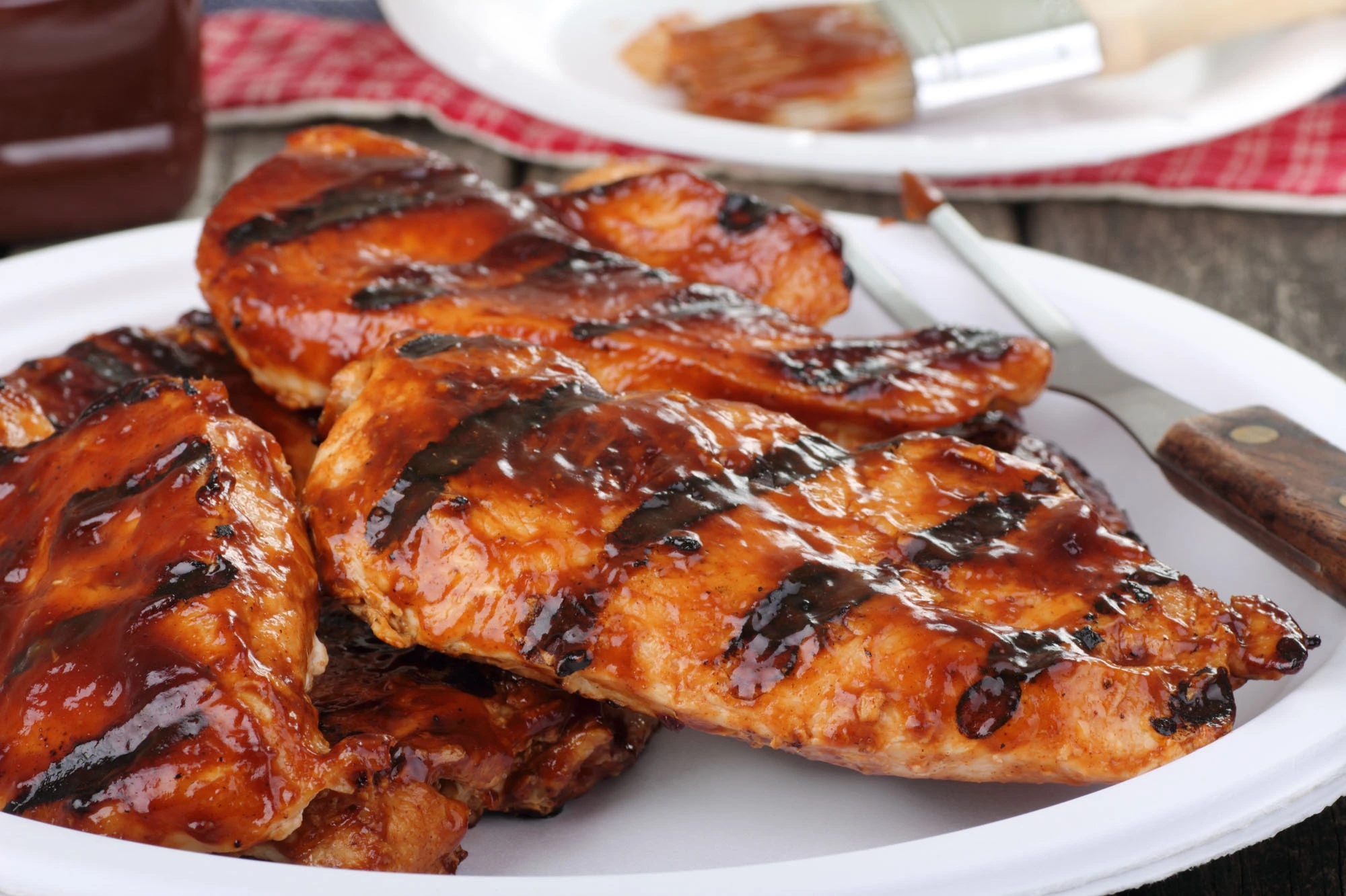 Chicken with Peach BBQ Sauce