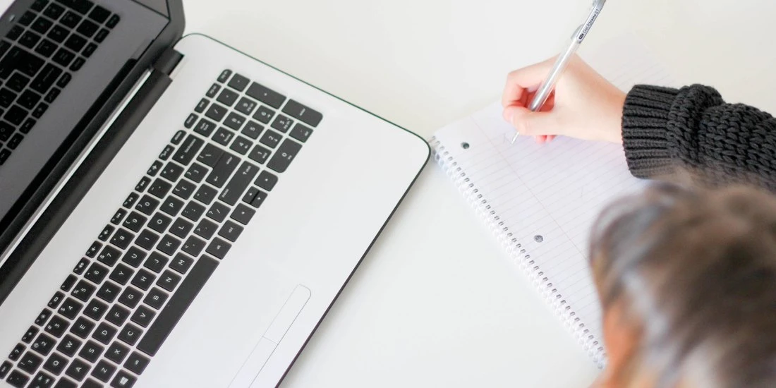 Notebook with notepad